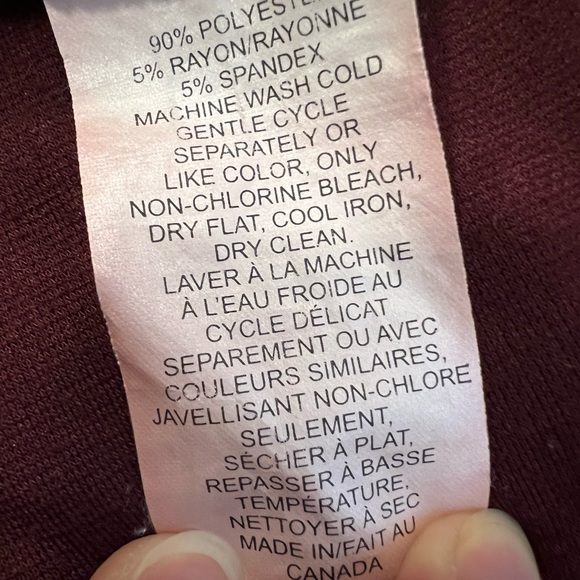 Holy Renfrew Burgundy Peplum sweater, size XS - Picture 7 of 7